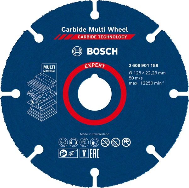 Rezací kotouc EXPERT Carbide Multi Wheel, 125 mm, 22,23 mm - 2608901189