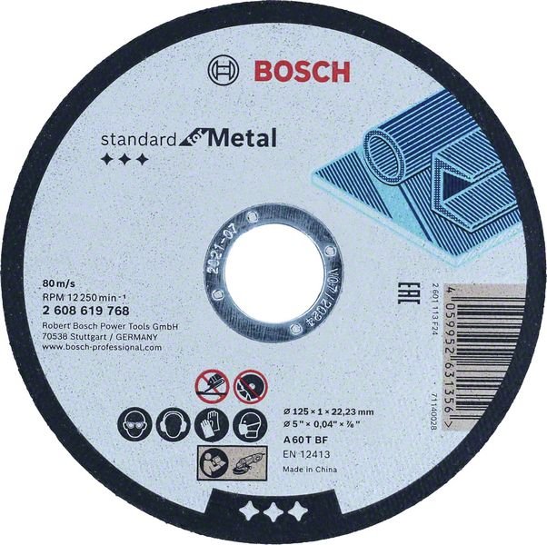 Standardní pro Metal Straight Cutting Disc 125 mm, 22.23 mm - 2608619768