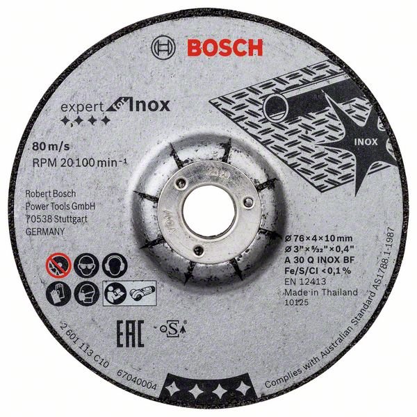 Expert pro INOX 2 ks. × 76 × 4 × 10 mm – brusný kotouc - 2608601705