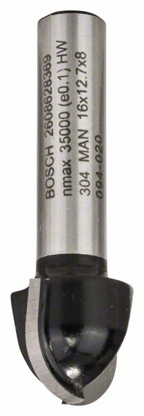 Žlábkovací frézy 8 mm, R1 8 mm, D 16 mm, L 12,4 mm, G 45 mm