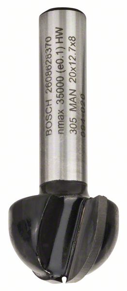 Žlábkovací frézy 8 mm, R1 10 mm, D 20 mm, L 12,4 mm, G 46 mm