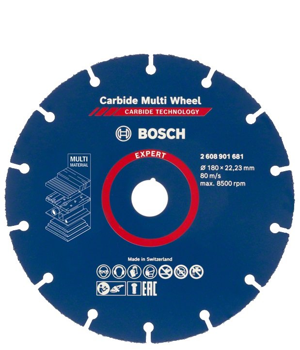 EXPERT Carbide Multi Wheel Cutting Disc 180 mm, 22.23 mm - 2608901681 - Rezací kotouc