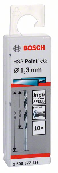 Šroubovitý vrták HSS PointTeQ 1,3 mm