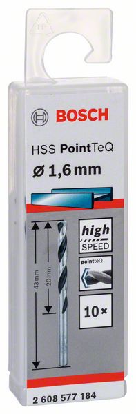 Šroubovitý vrták HSS PointTeQ 1,6 mm