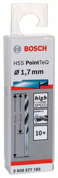 Šroubovitý vrták HSS PointTeQ 1,7 mm