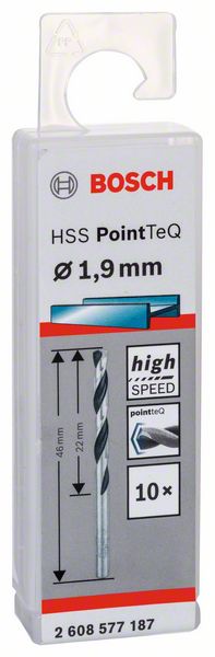 Šroubovitý vrták HSS PointTeQ 1,9 mm
