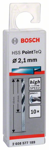 Šroubovitý vrták HSS PointTeQ 2,1 mm