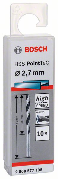 Šroubovitý vrták HSS PointTeQ 2,7 mm