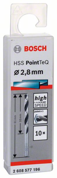 Šroubovitý vrták HSS PointTeQ 2,8 mm